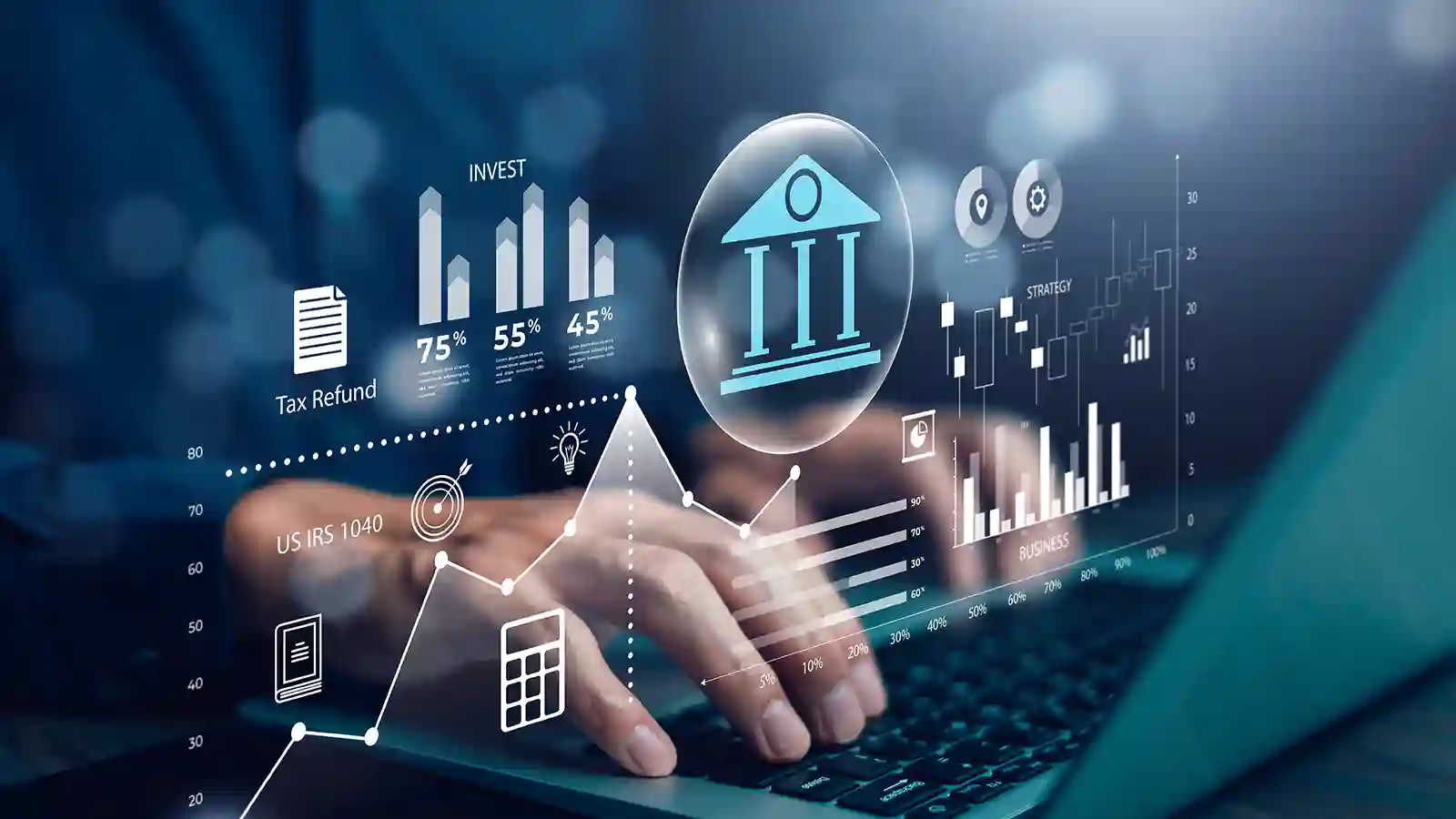 Financial data analytics dashboard with AI insights