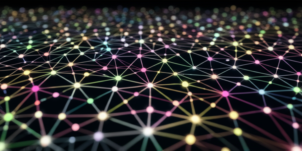Visualization of a neural network or AI model