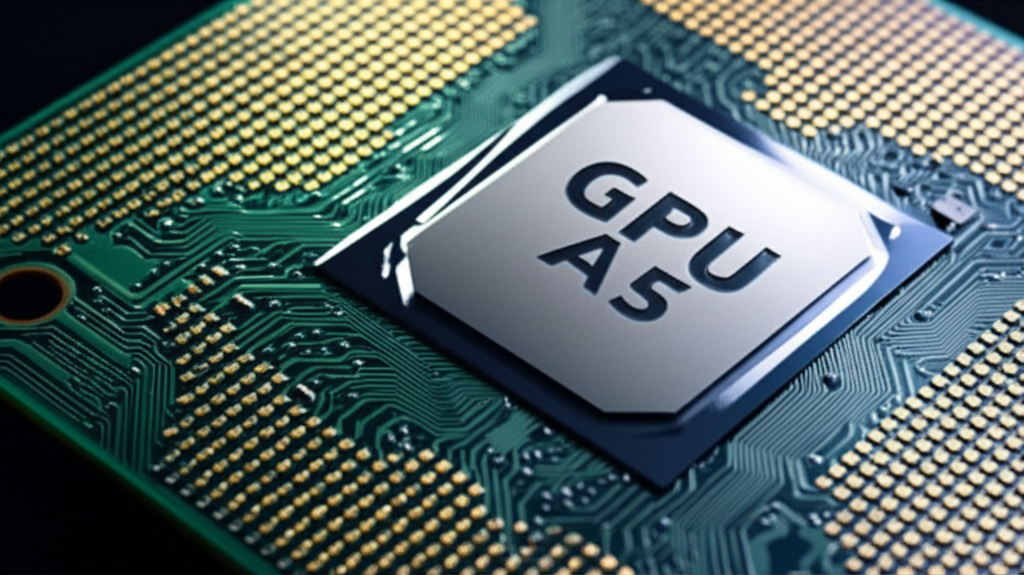 Close-up of an NVIDIA GPU