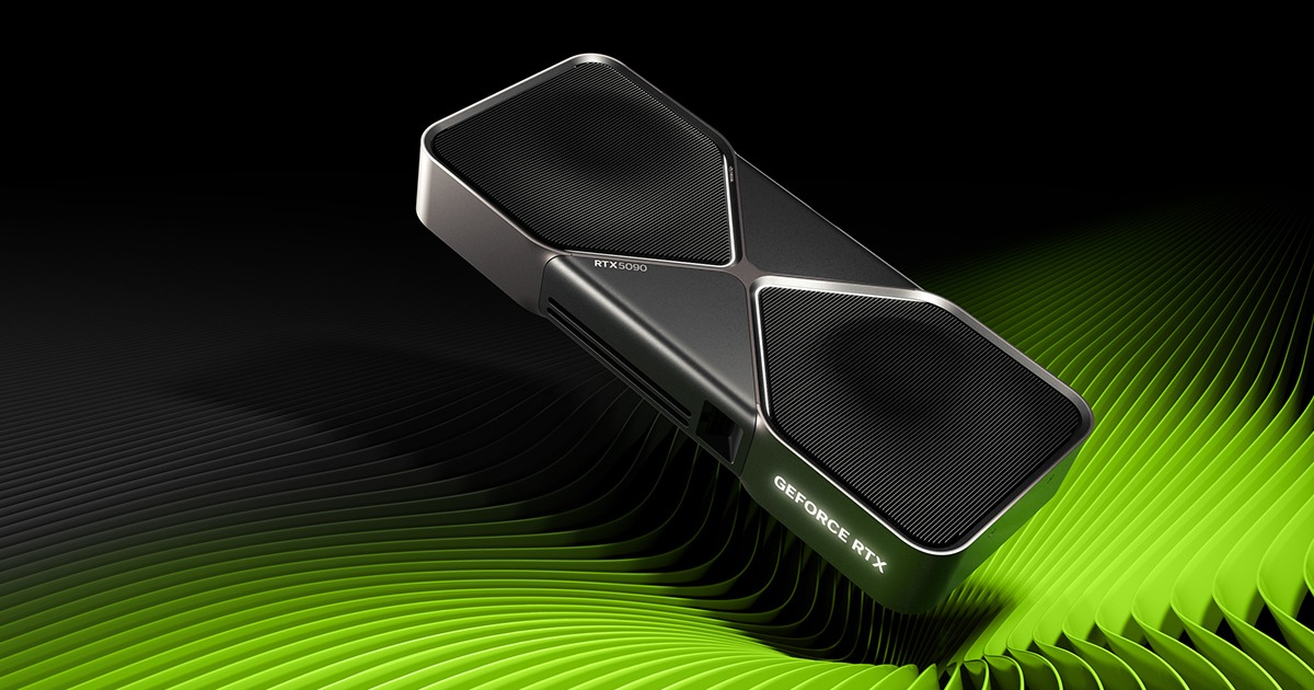 Close-up of an NVIDIA GPU