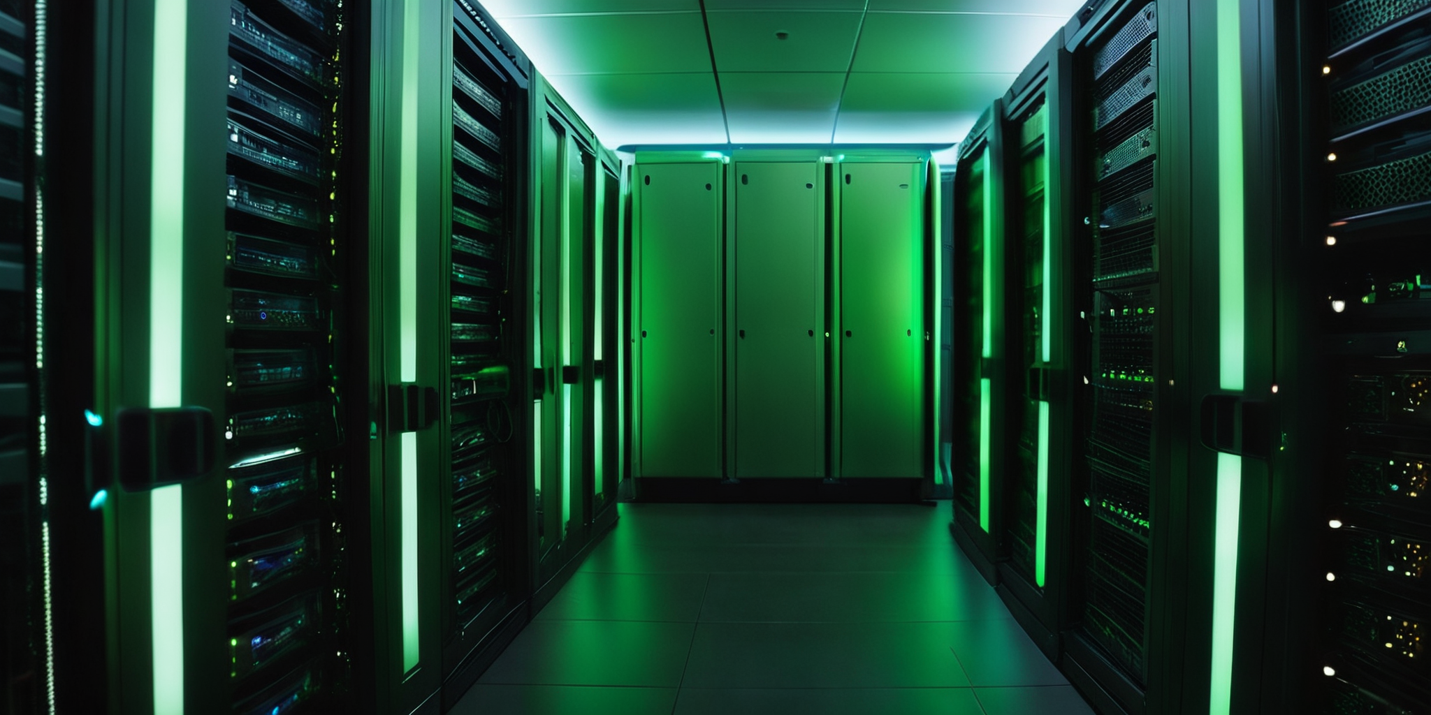 Illustration of a modern, high-capacity storage system array for AI and big data.